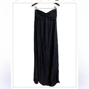 La Perla Black Strapless Maxi Dress Made in Italy